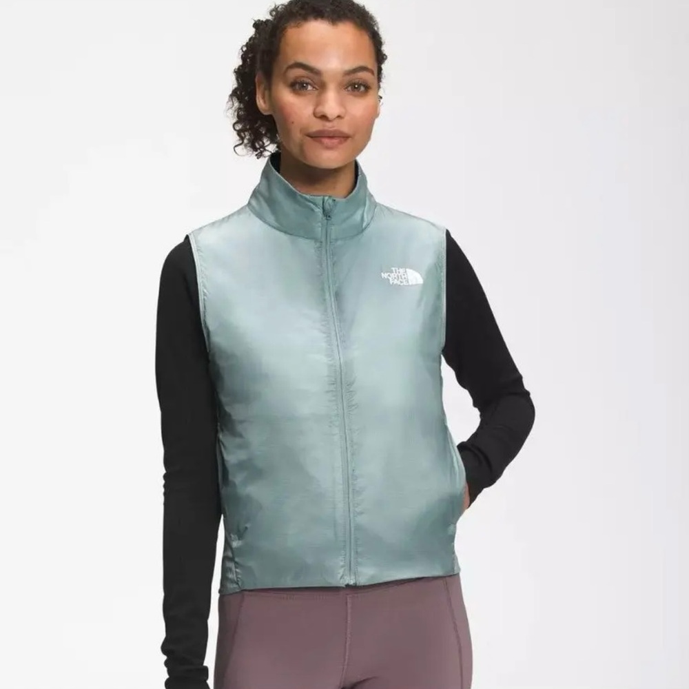 The North Face Metallic Silver Blue Lightweight Vest